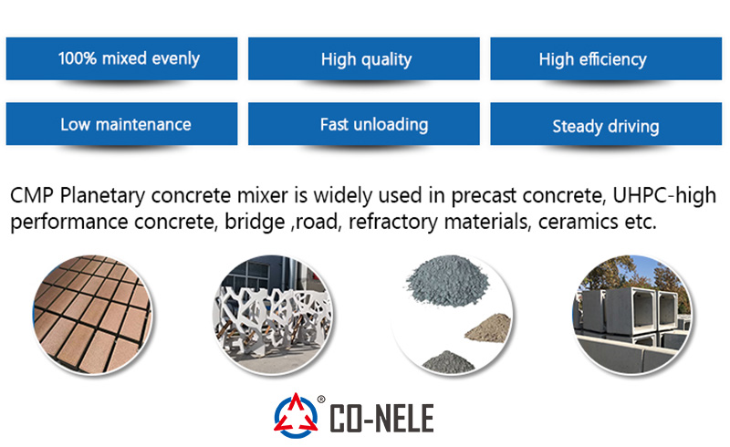 CMP Vertical Planetary concrete mixers with hopper _CoNele Manufacture